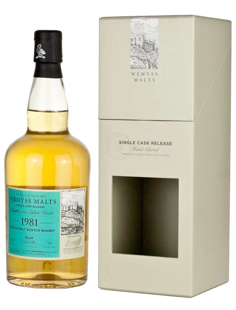 Caol Ila 36 Year Old 1981 Carpaccio Salsa Verde Wemyss