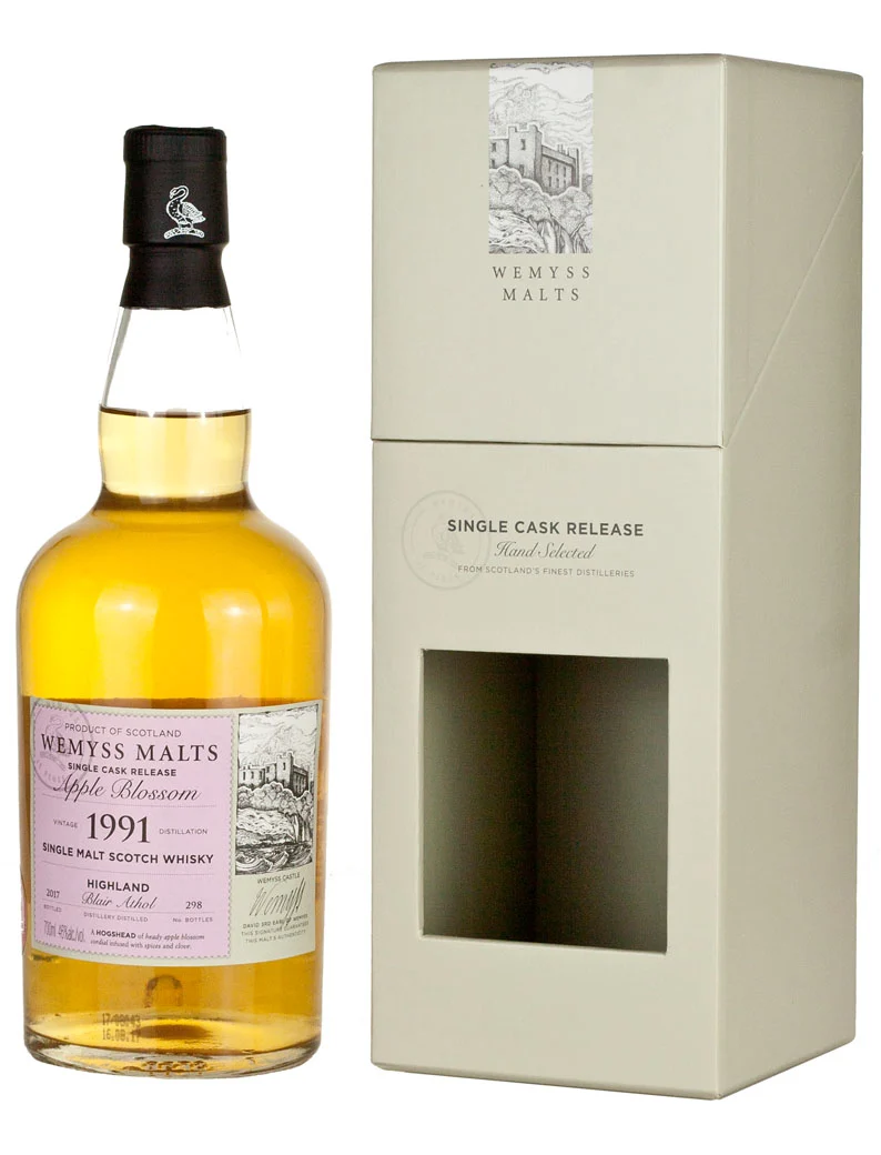Blair Athol 25 Year Old 1991 Apple Blossom Wemyss