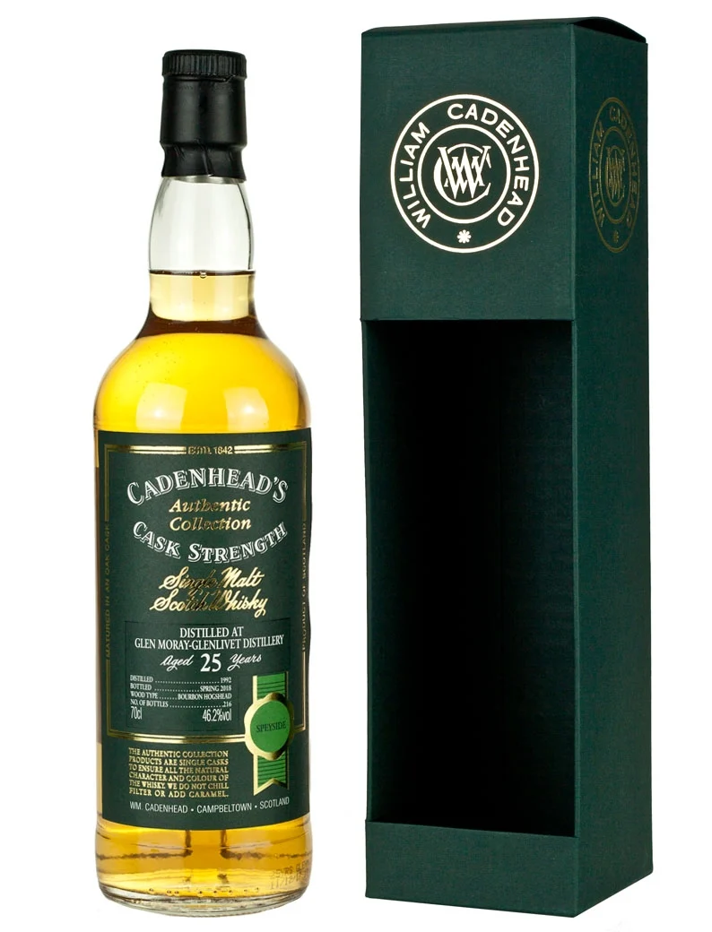 Glen Moray 25 Year Old 1992 Cadenhead's Authentic