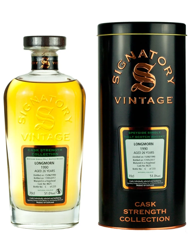 Longmorn 26 Year Old 1990 Signatory Cask Strength