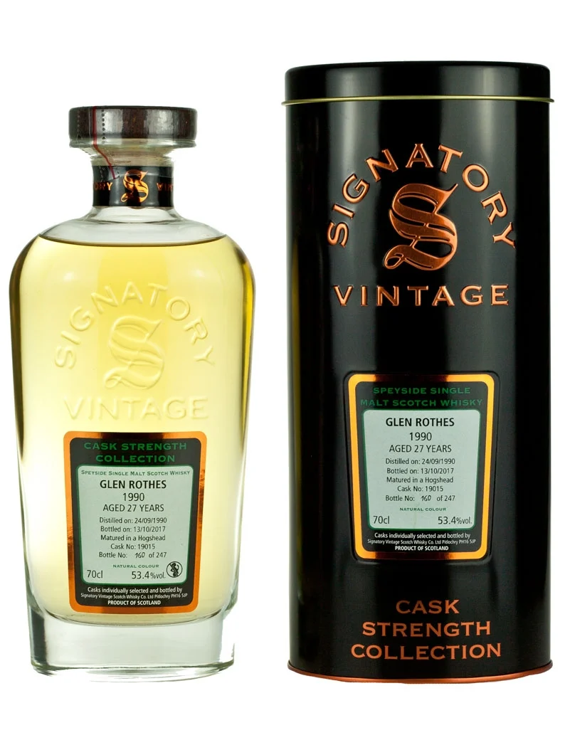 Glenrothes 27 Year Old 1990 Signatory Cask Strength