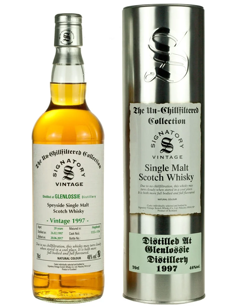 Glenlossie 20 Year Old 1997 Signatory Un-Chillfiltered