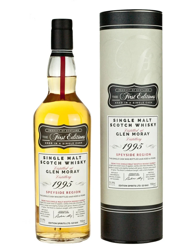 Glen Moray 21 Year Old 1995 First Editions
