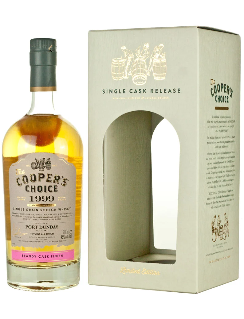 Port Dundas 17 Year Old 1999 Coopers Choice Brandy Cask