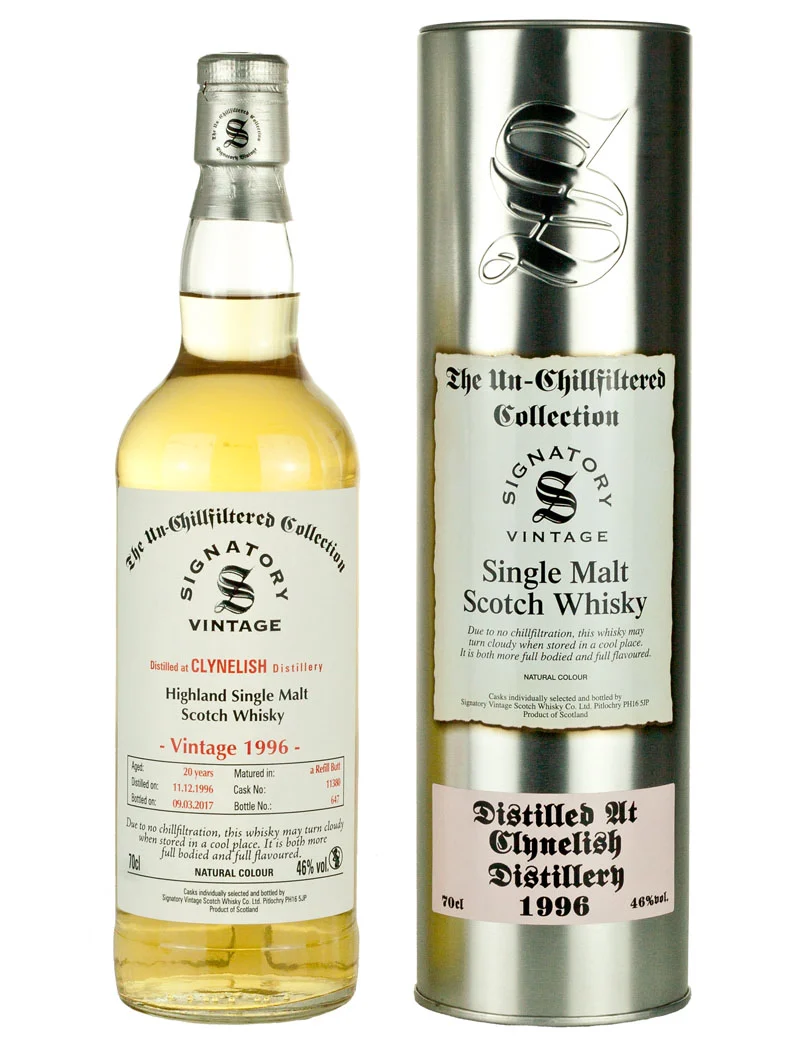 Clynelish 20 Year Old 1996 Signatory Un-Chillfiltered