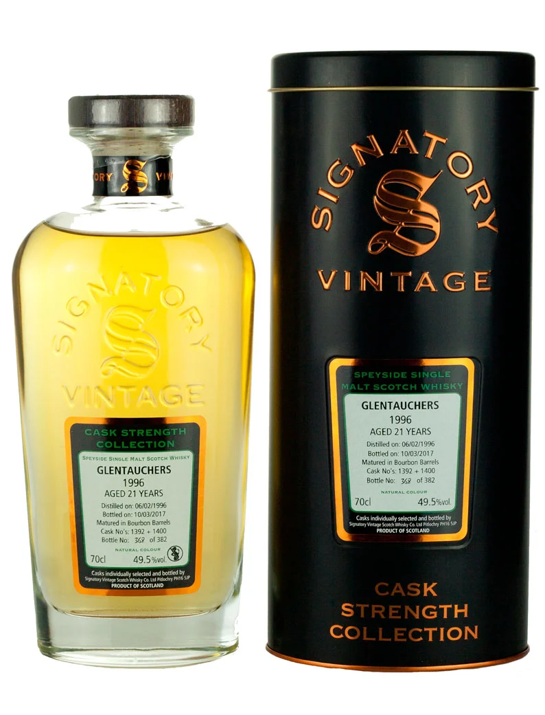Glentauchers 21 Year Old 1996 Signatory Cask Strength