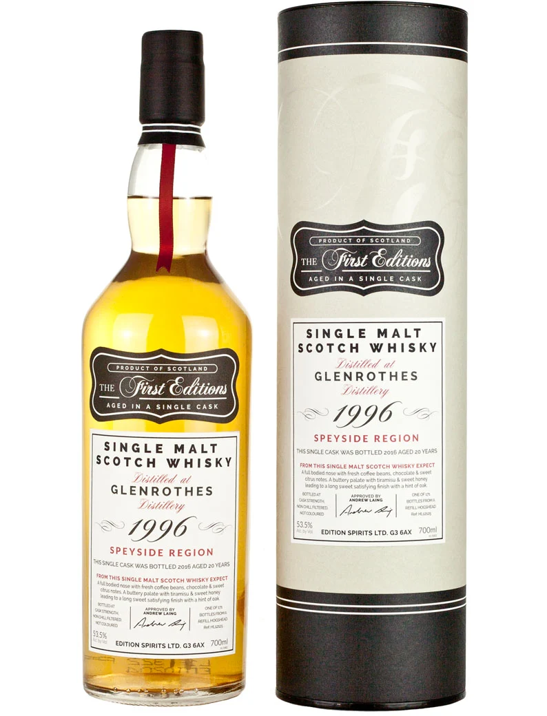 Glenrothes 20 Year Old 1996 First Editions
