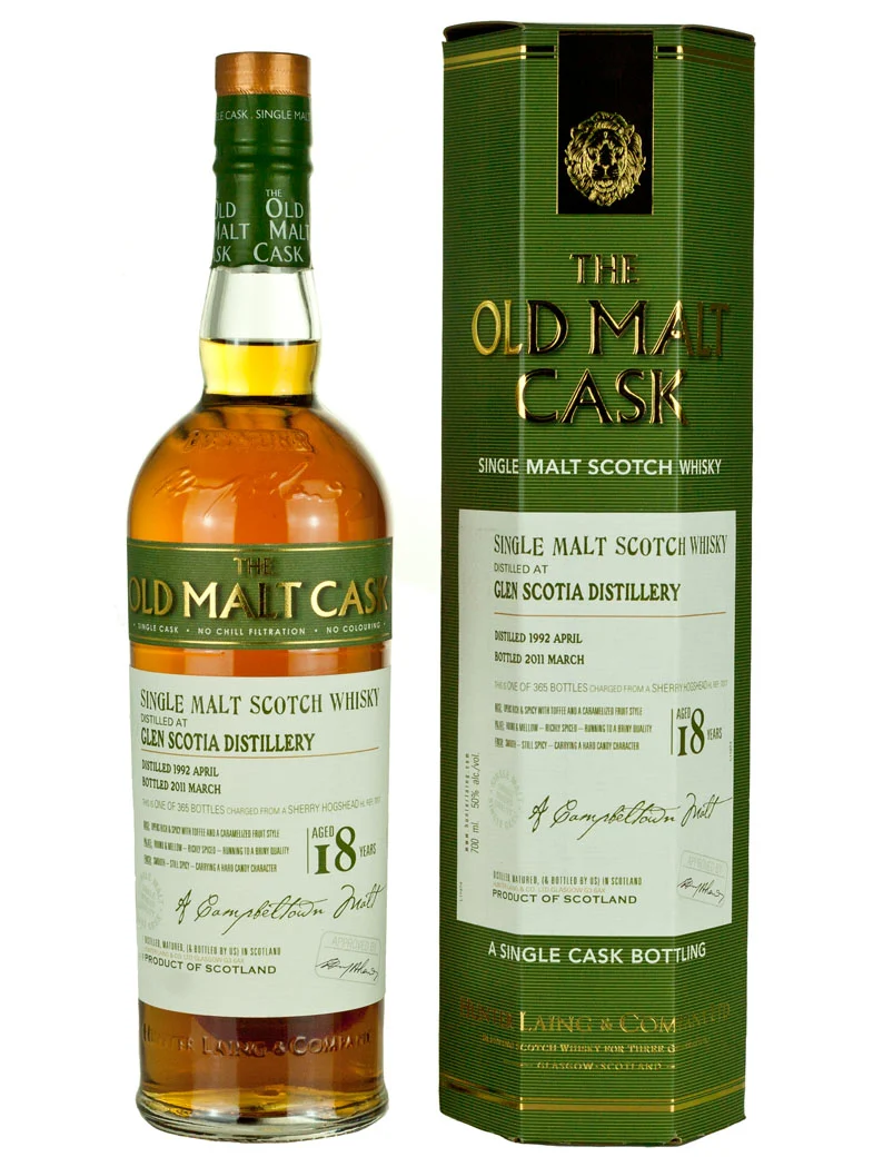Glen Scotia 18 Year Old 1992 Old Malt Cask