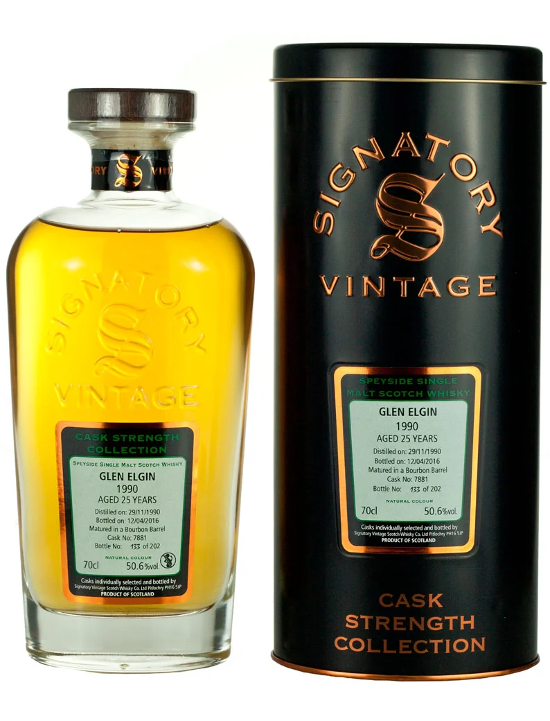 Glen Elgin 25 Year Old 1990 Signatory