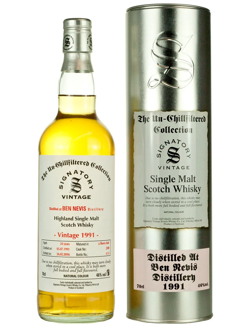 Ben Nevis 24 Year Old 1991 Un-Chillfiltered