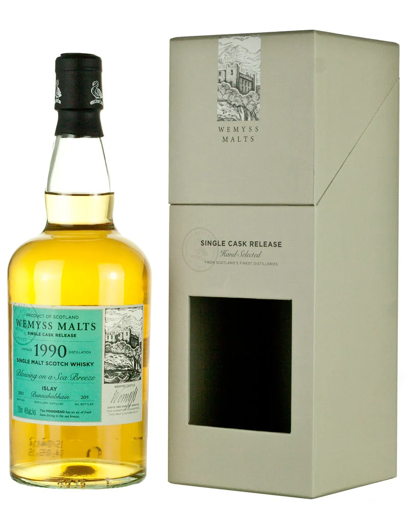 Bunnahabhain 24 Year Old 1990 Blowing on a Sea Breeze Wemyss