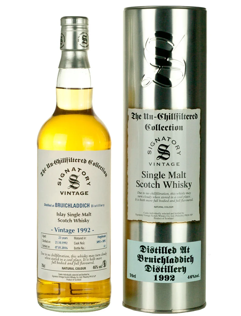 Bruichladdich 23 Year Old 1992 Un-Chillfiltered